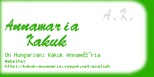 annamaria kakuk business card